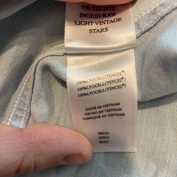Rails Star Long Sleeve Denim Shirt Size Small B14 - Picture 3 of 5